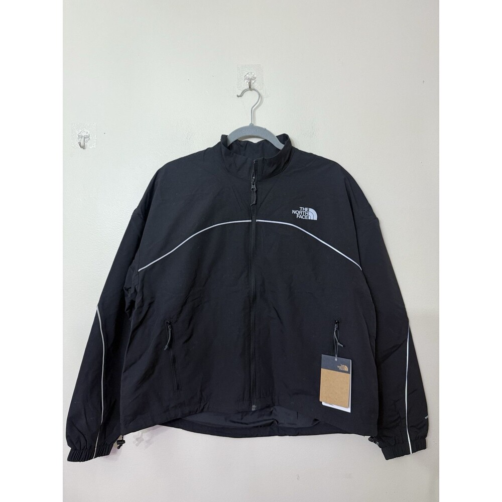 The north face Womens size Large Tek Piping Wind Jacket Black NWT $160